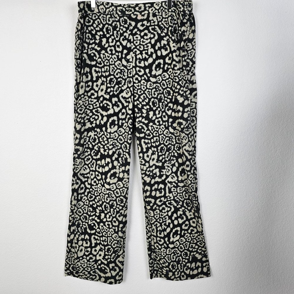 Joe Fresh Pants Womens Grey Beige Wide Cut Loose Pockets Size L